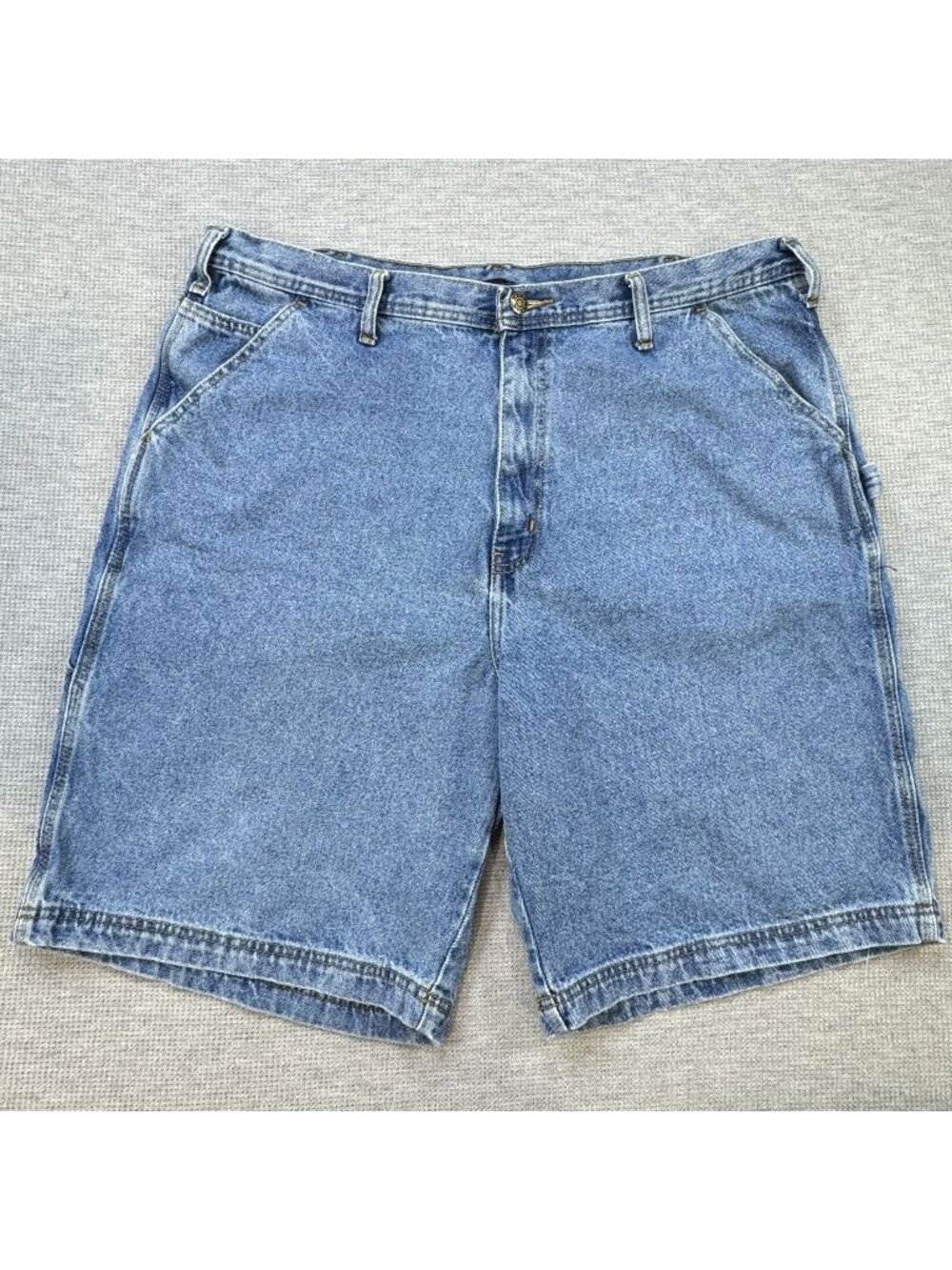 Denim Carpenter Shorts Mens Size 40 Blue Casual Workwear 100% Cotton Pockets
